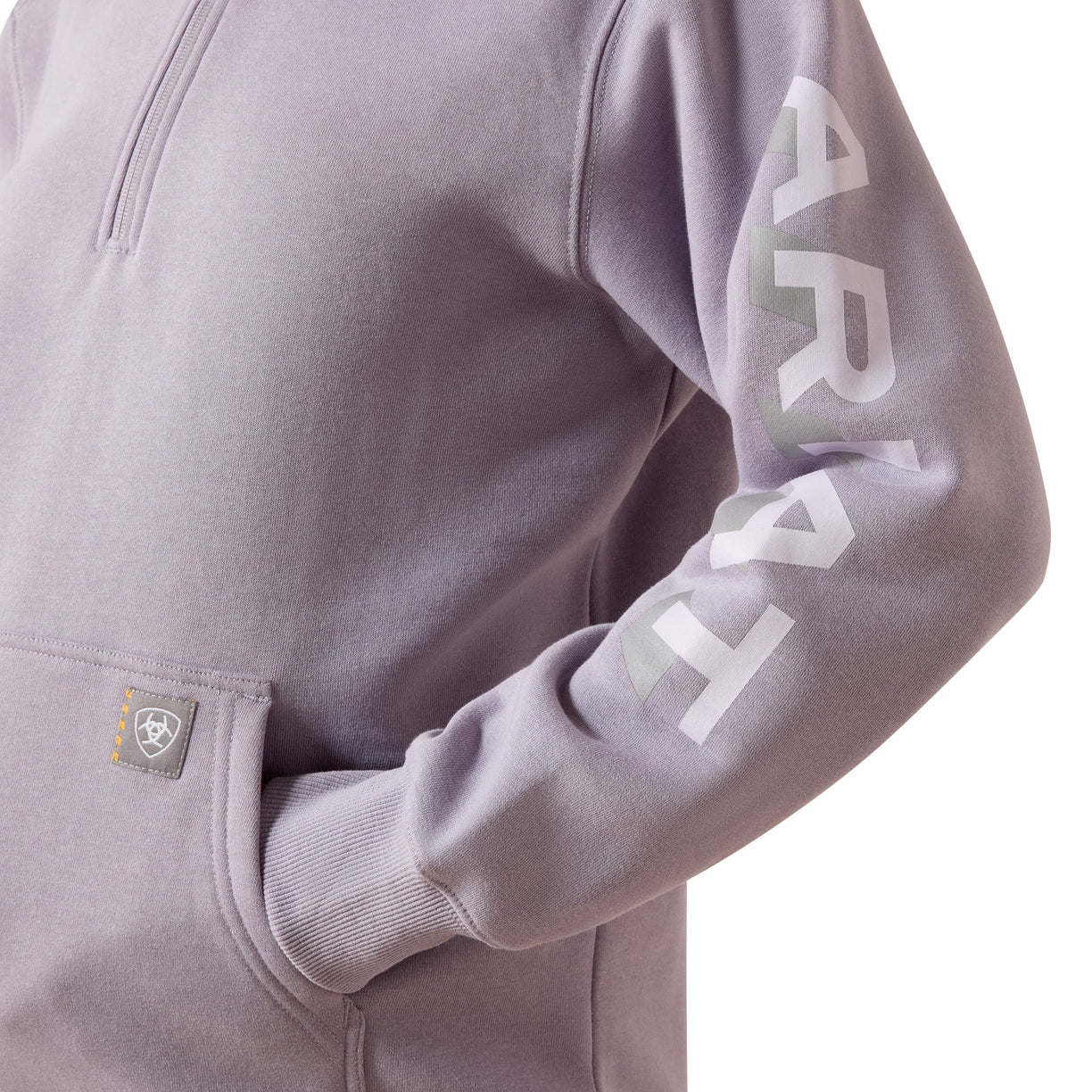 Rebar Lightweight Logo 1/2 Zip Hoodie