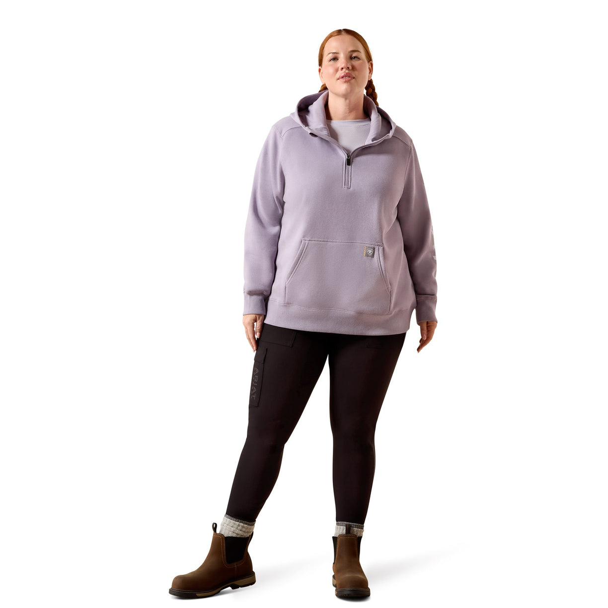 Rebar Lightweight Logo 1/2 Zip Hoodie