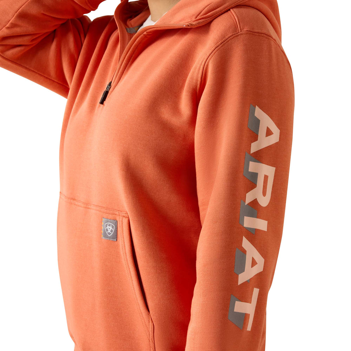 Rebar Lightweight Logo 1/2 Zip Hoodie