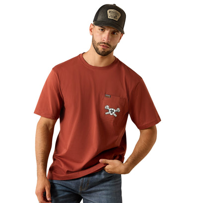 Rebar Cotton Strong Bolt Skull T-Shirt