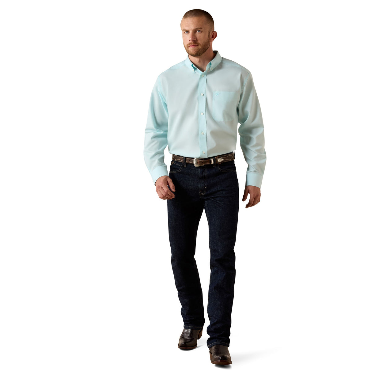 Wrinkle Free Solid Pinpoint Oxford Classic Fit Shirt