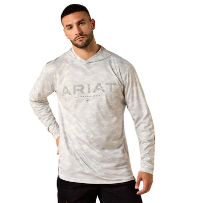 Rebar Sunblocker Printed Craft Hooded Long Sleeve T-Shirt