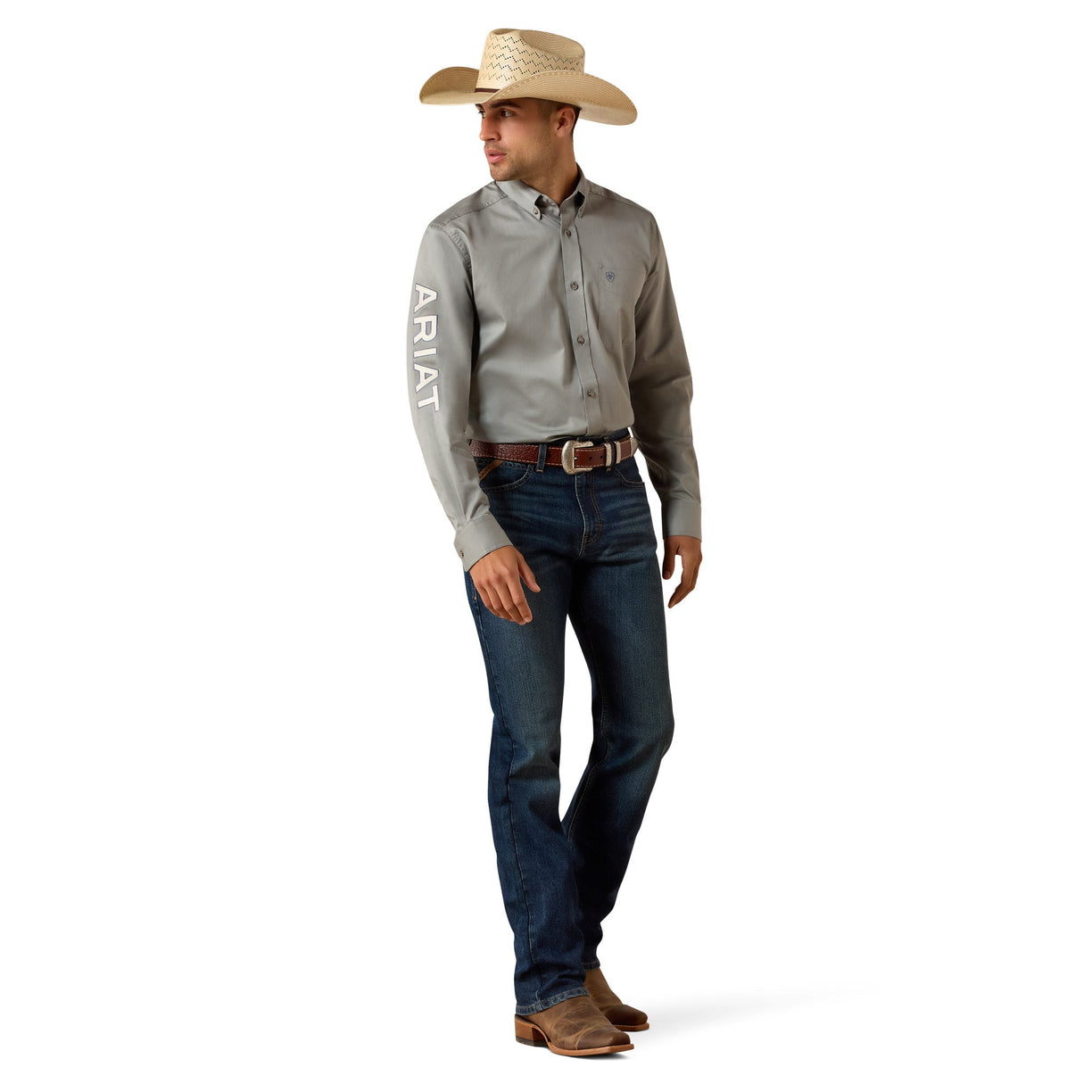 Team Logo Lightweight Twill Fitted Shirt