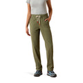 Person wearing olive green pants with a white background