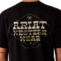 Black t-shirt with 'Ariat Western Wear' logo on the back