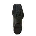 Black boot sole with Ariat branding on a white background