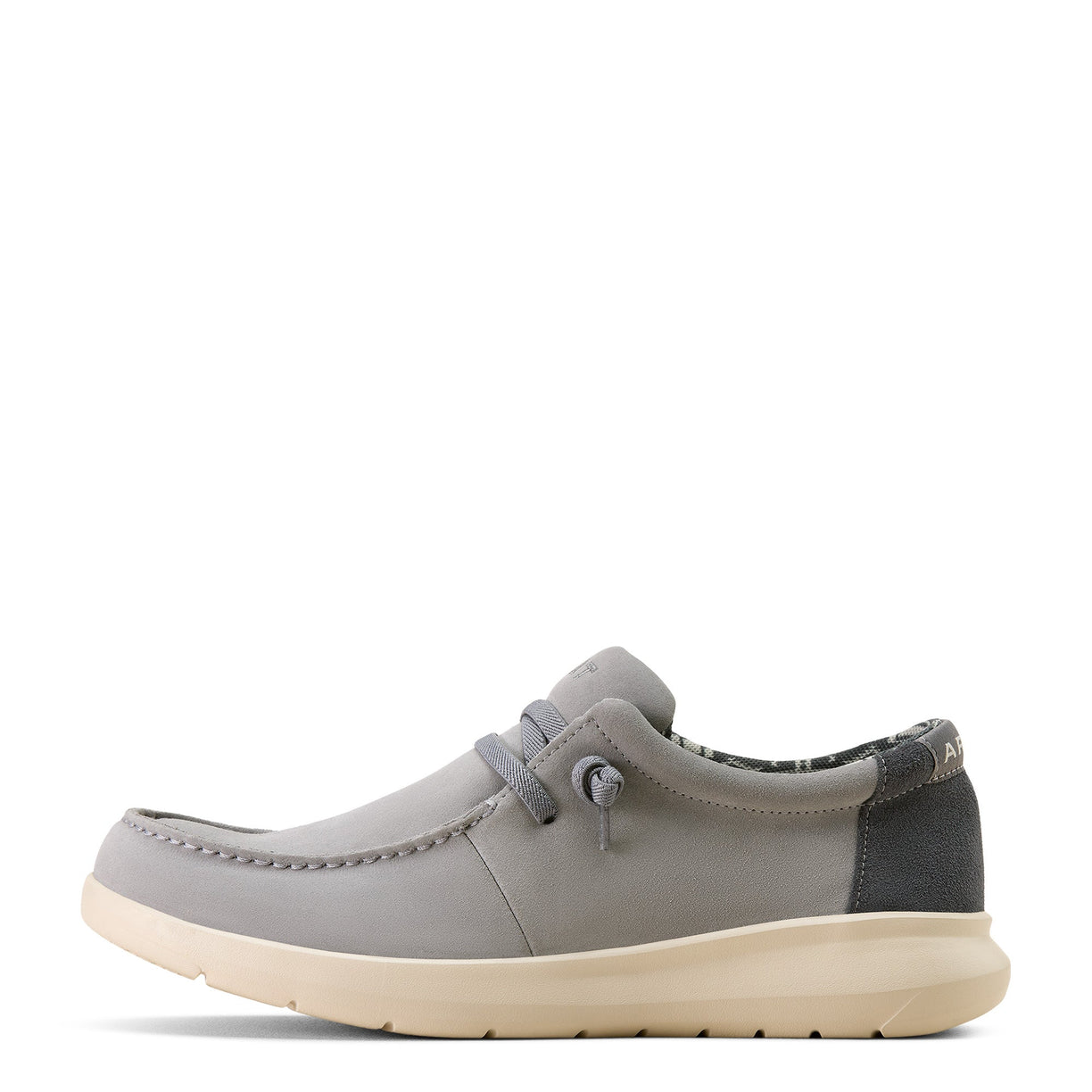 Gray casual shoe on a white background