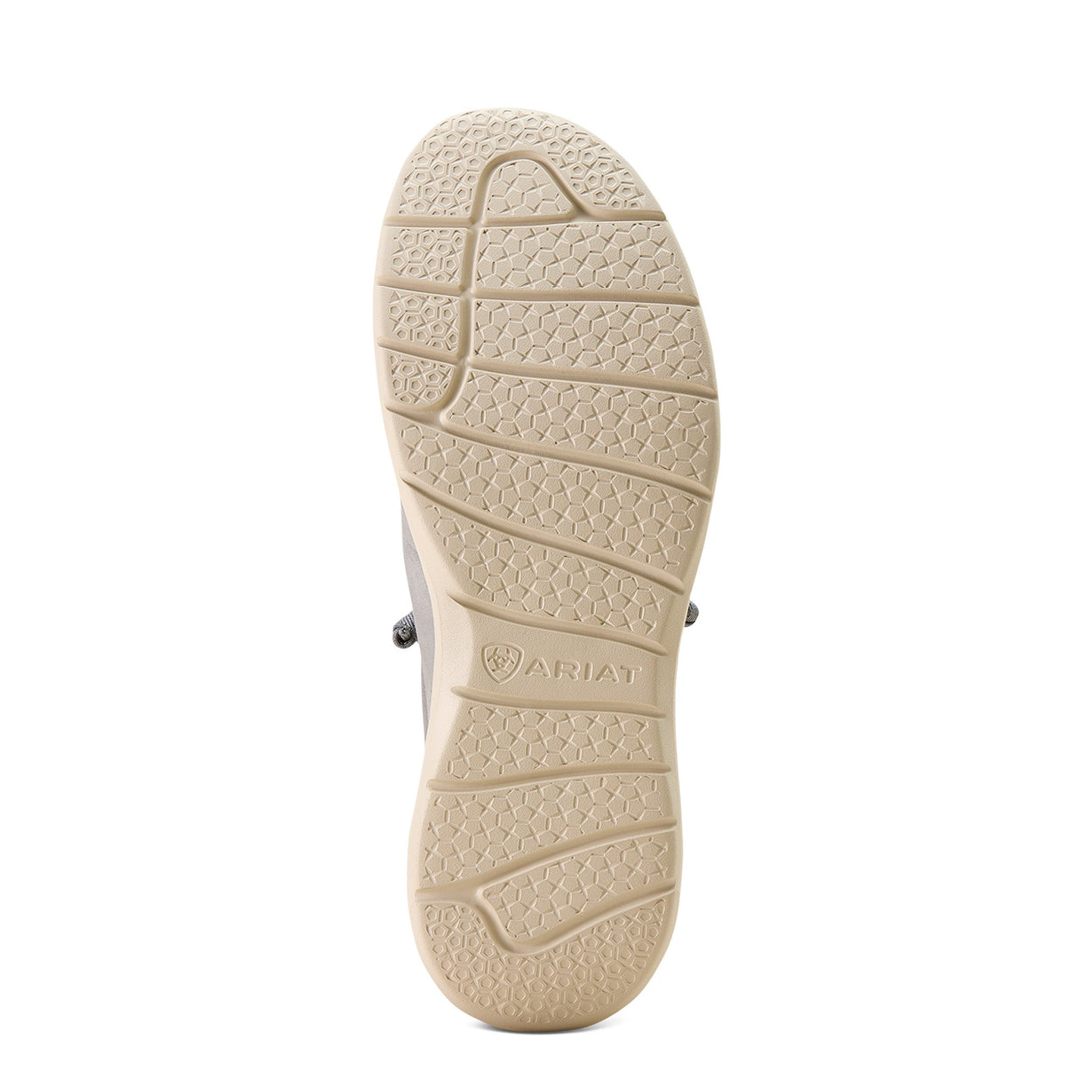 Beige shoe sole with Ariat logo on a white background