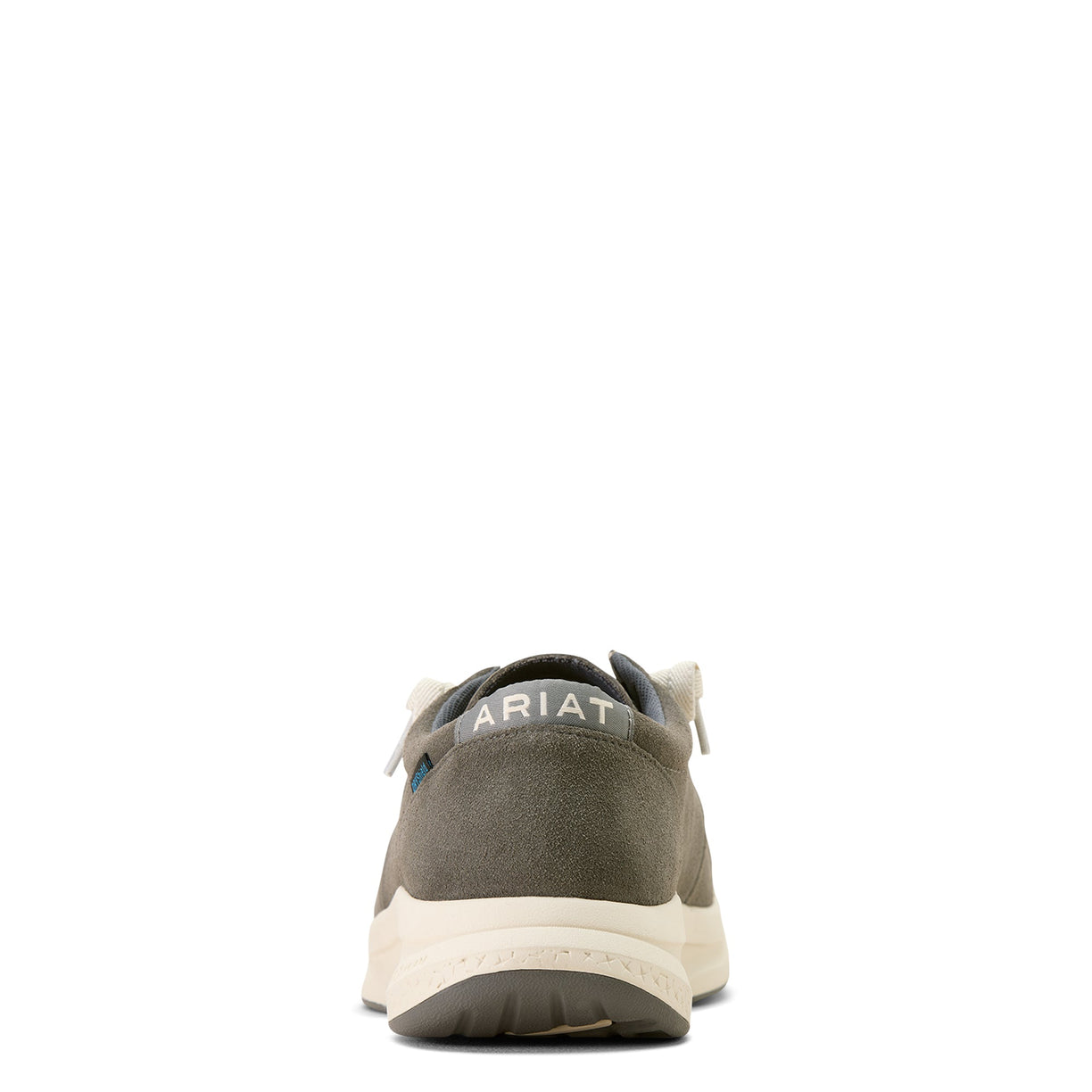 Gray shoe with 'Ariat' branding on a white background