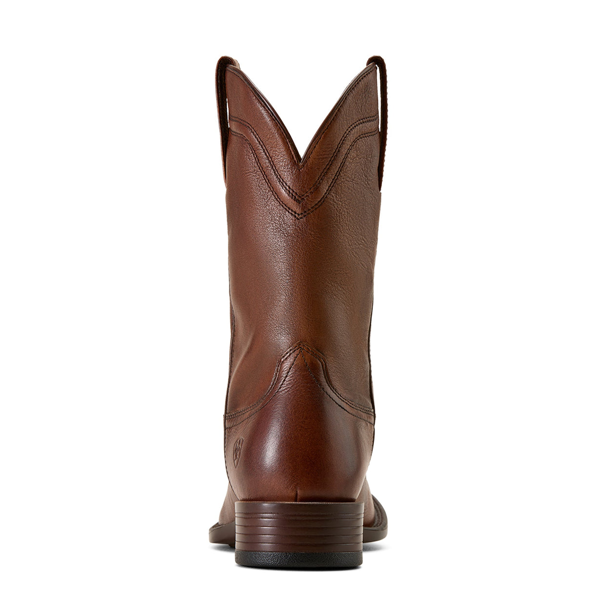 Brown cowboy boot on a white background