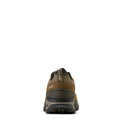 Brown hiking shoe with brand logo on a white background
