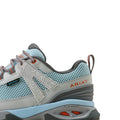 Light blue and gray Ariat shoe on a white background