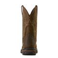 Brown cowboy boot on a white background