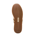 Brown shoe sole with brand logo on a white background