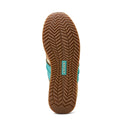 Close-up of a shoe sole with Ariat branding on a white background