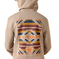 Close up of multi colour aztec print