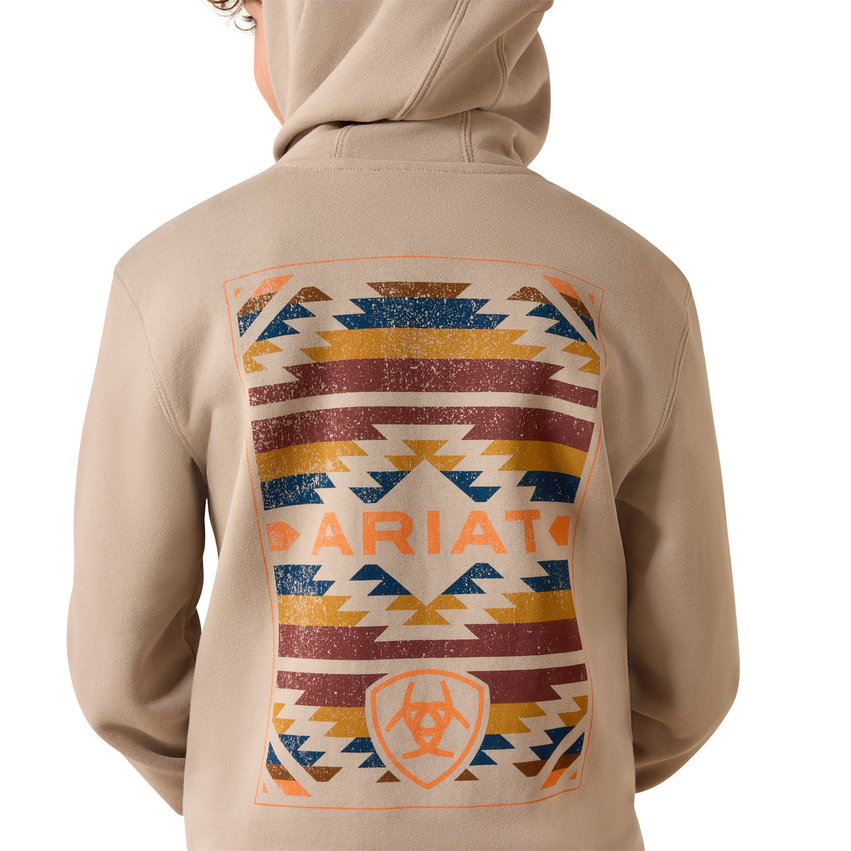 Close up of multi colour aztec print