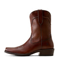 Brown Ariat cowboy boot, side view