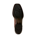 Brown Ariat cowboy boot – sole view