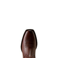Toe detail of Brown Ariat cowboy boot