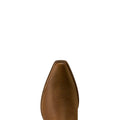 Brown leather boot sole on a white background