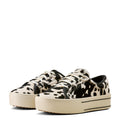 Black and white patterned sneakers on a white background