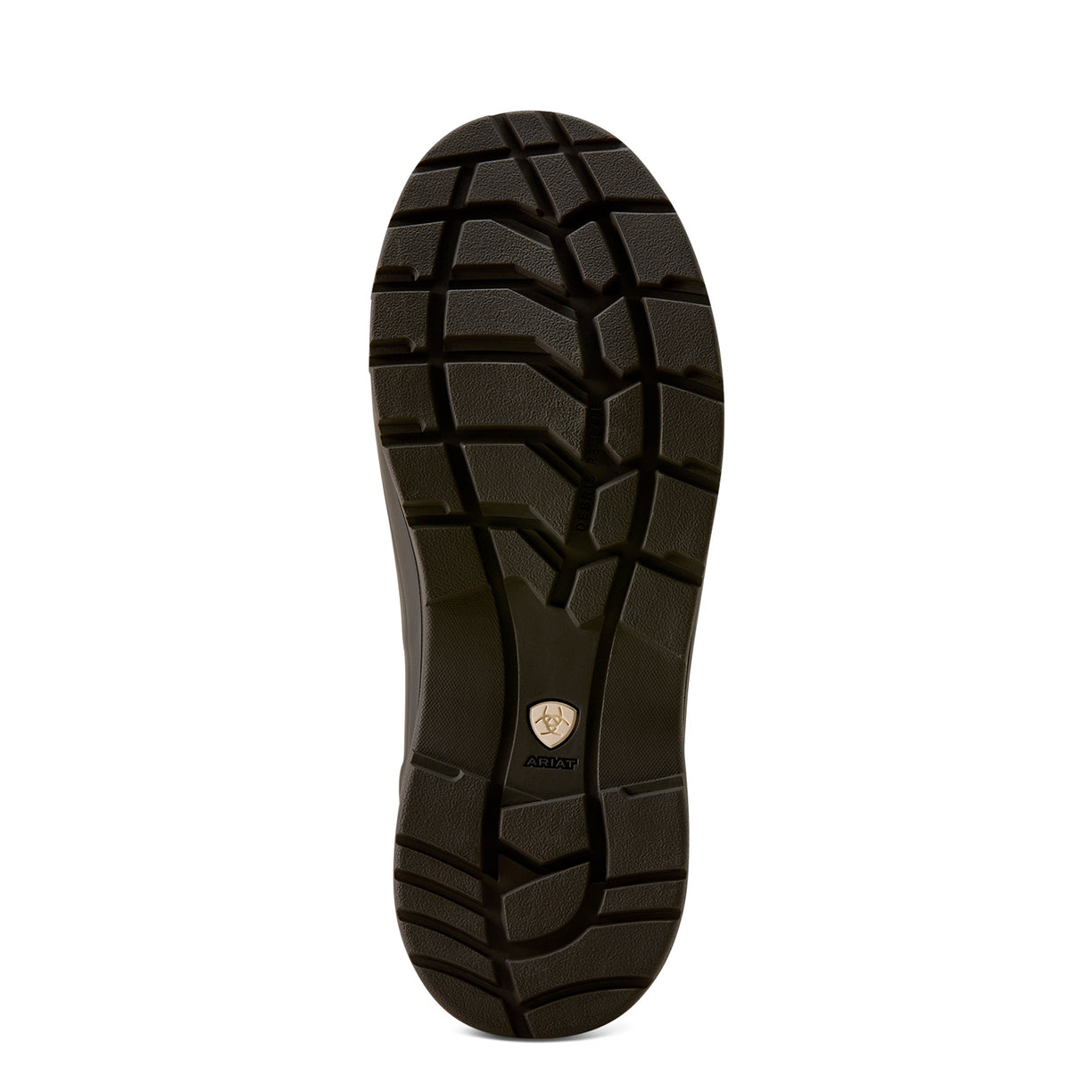 Black sole of a shoe with tread pattern on a white background