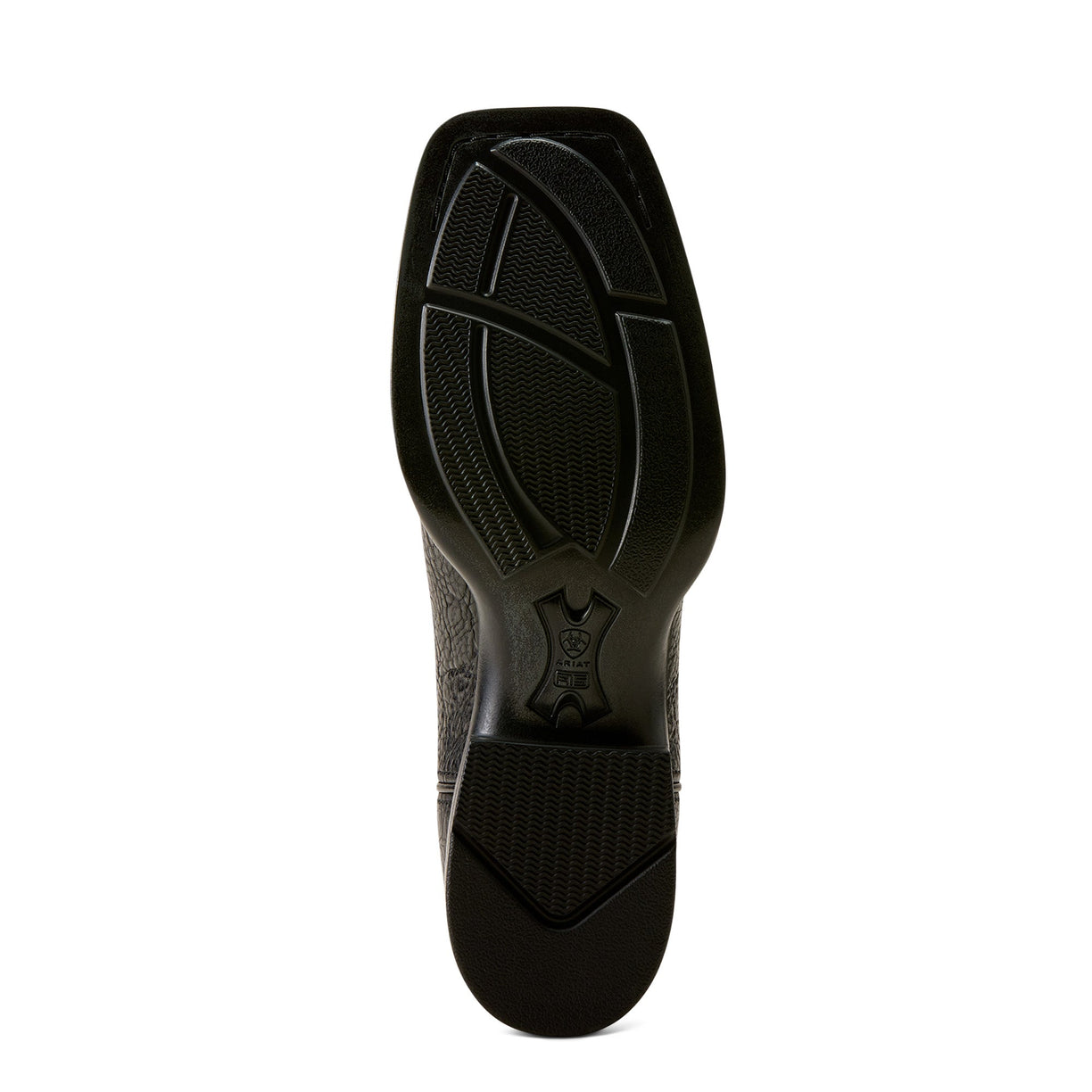 Black shoe sole on a white background