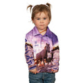 Ariat Kids Fishing Shirt in Ariat Family print - Front