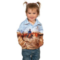 Ariat Kids' Fishing Shirt in Cattleman print - Front
