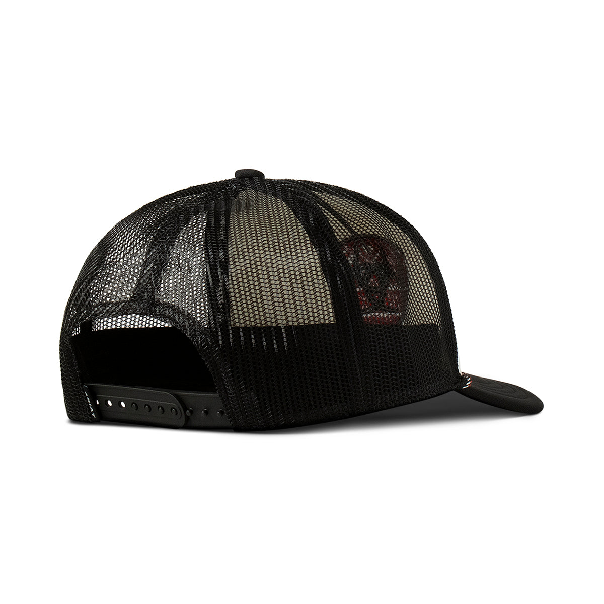 Men's Shield Logo Foam Patch Mesh White Snap Back Cap