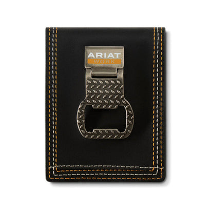 Bi-Fold Bottle Opener Money Clip Work Wallet