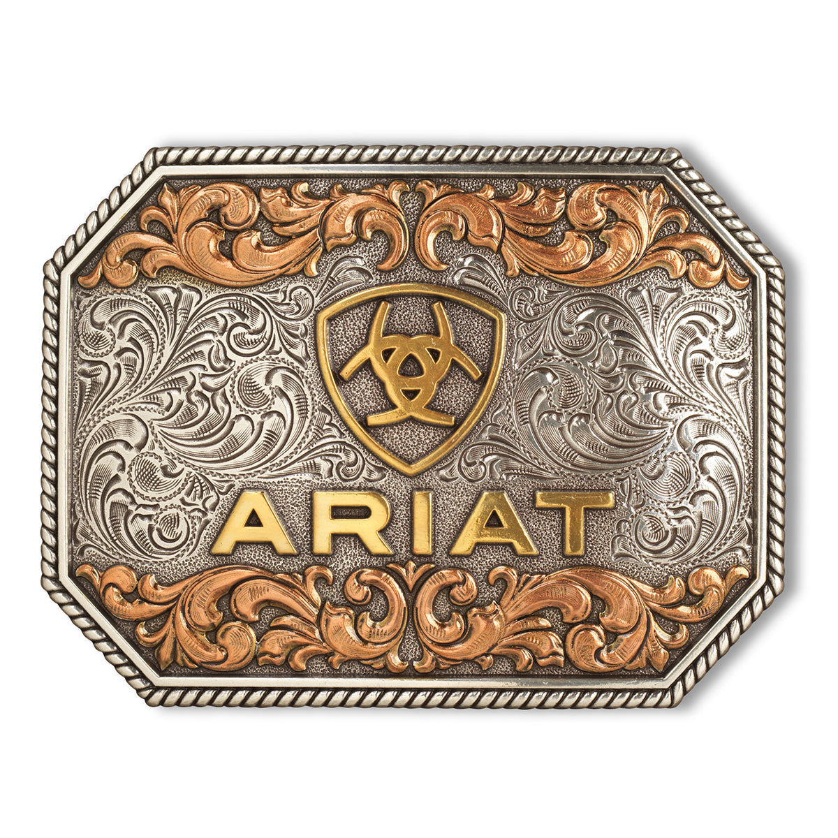 Rectangle Raised Ariat Logo Buckle