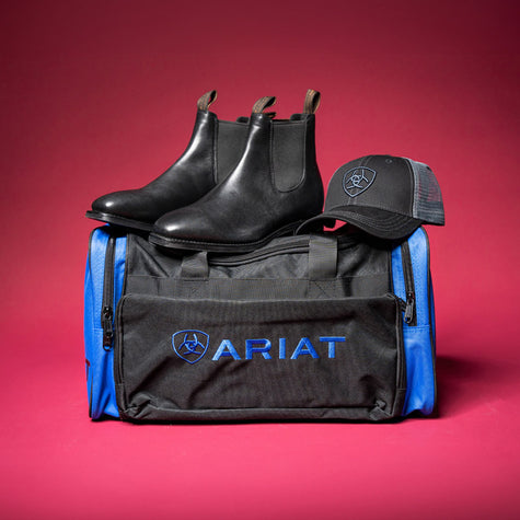 Christmas gift selection for men - Ariat products - boots, bag, cap