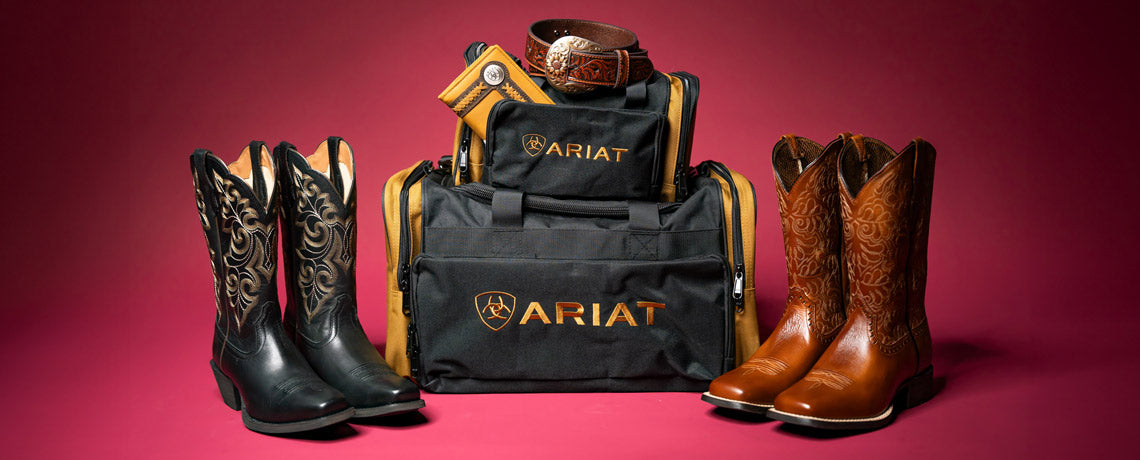 Christmas gift selection for women - Ariat products - boots, bag, belt, wallet