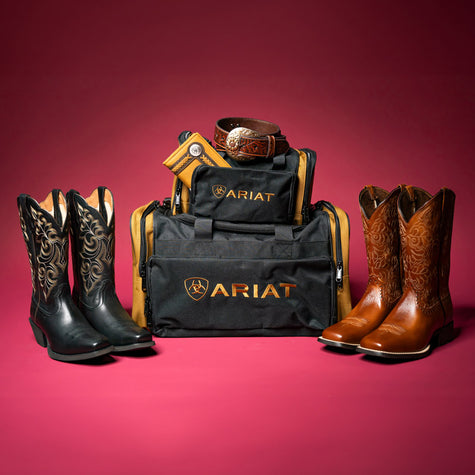Christmas gift selection for women - Ariat products - boots, bag, belt, wallet