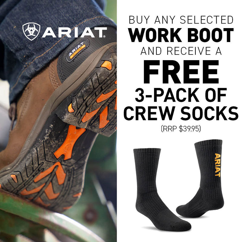 Free 3 Pack of Socks with Selected Workboots