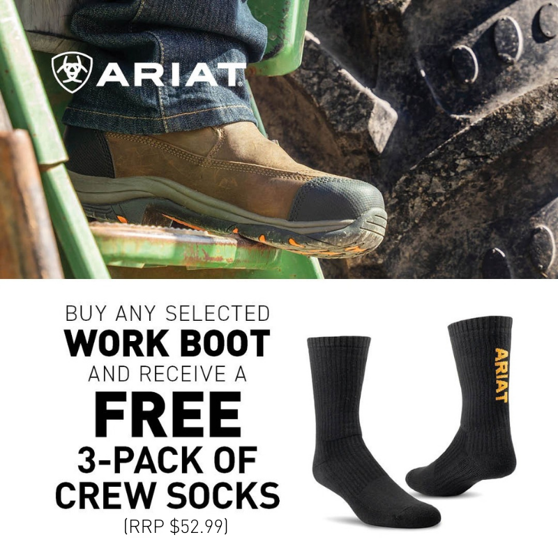 Free 3 Pack of Socks with Selected Workboots