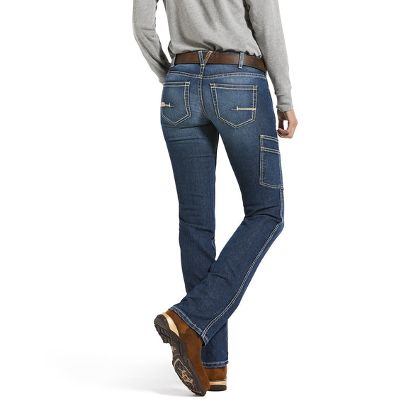 Ariat Women's Rebar DuraStretch Riveter Straight Leg Nightride 10032464 back