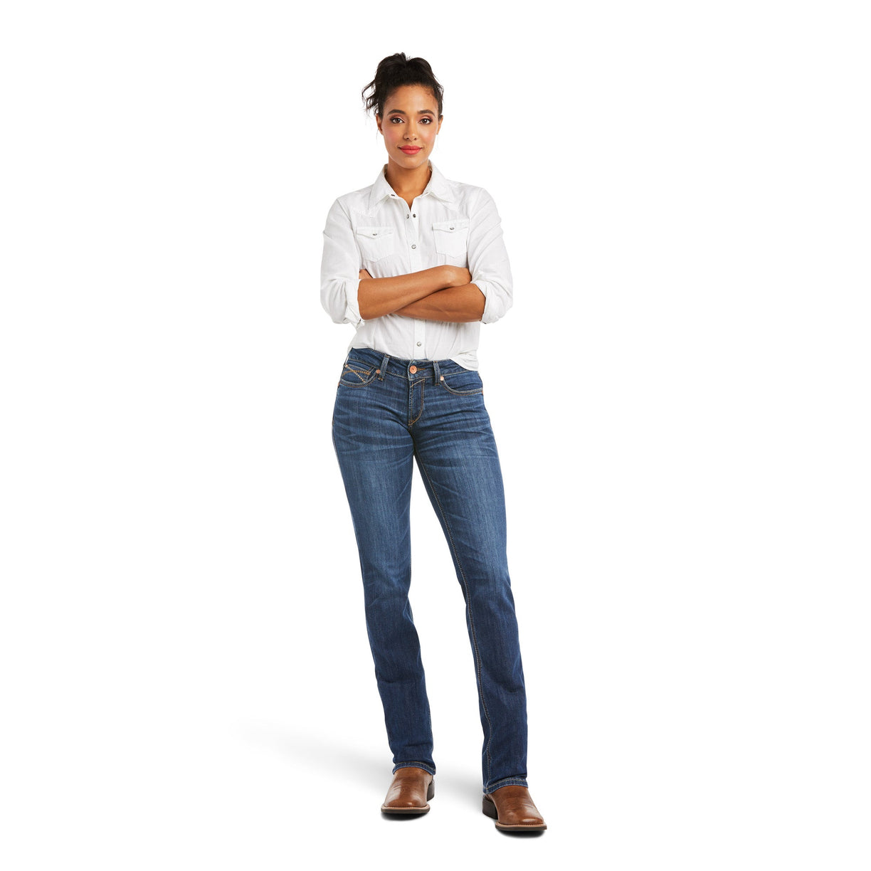 Ariat Women's R.E.A.L.™ Mid Rise Brenda Straight Leg Irvine 10037682 full