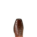 Ariat Men's Bench Made Stilwell Western Boot in Bourbon Full Quill Ostrich Toe
