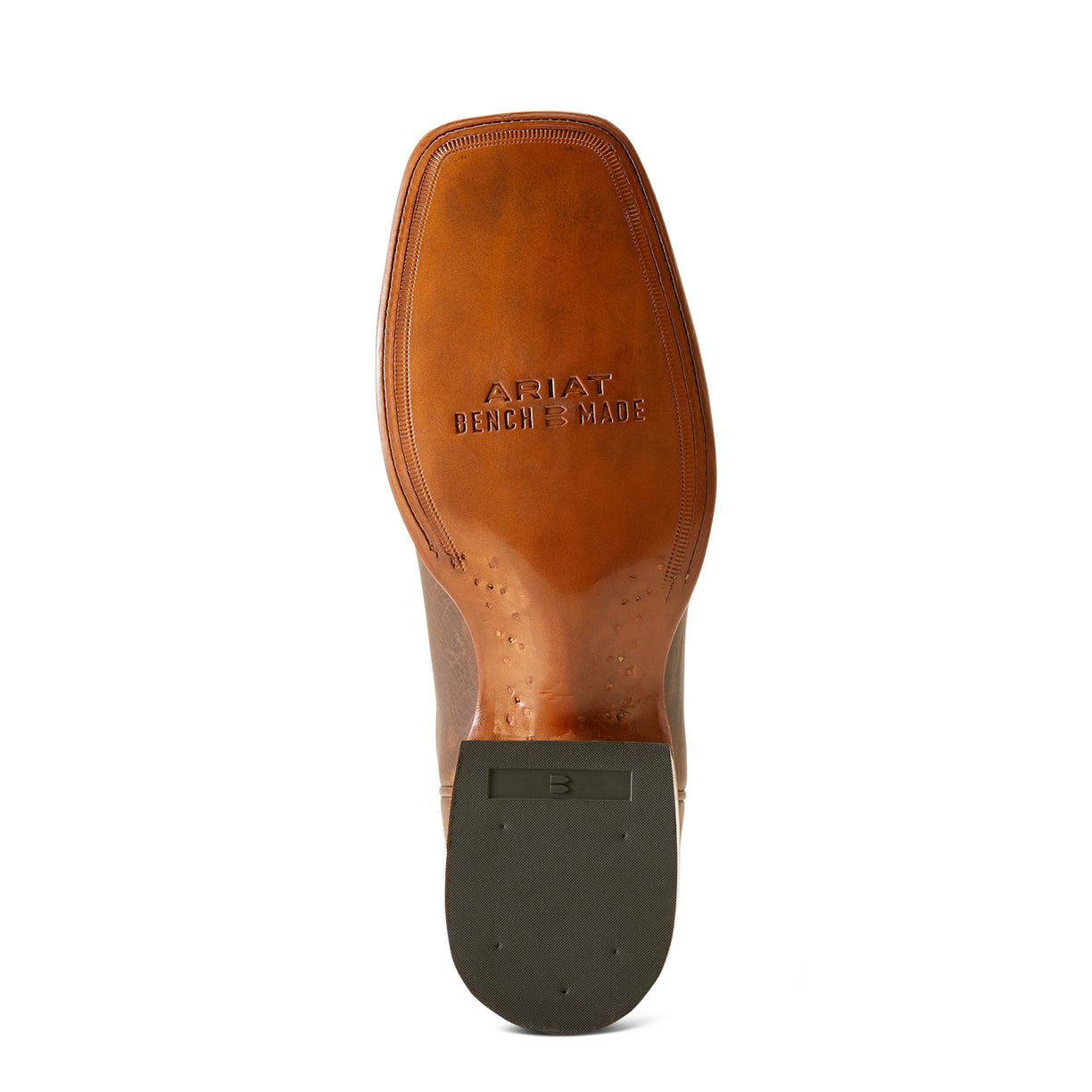 Ariat Men's Bench Made Bassett Cowboy Boot Front in Earth Brown Bison Sole