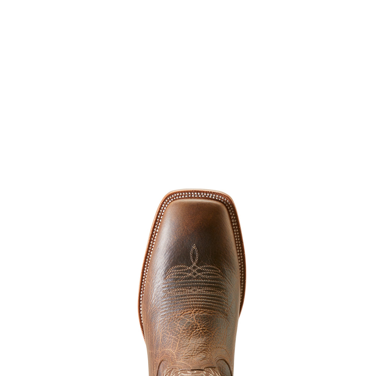 Ariat Men's Bench Made Bassett Cowboy Boot Front in Earth Brown Bison Toe