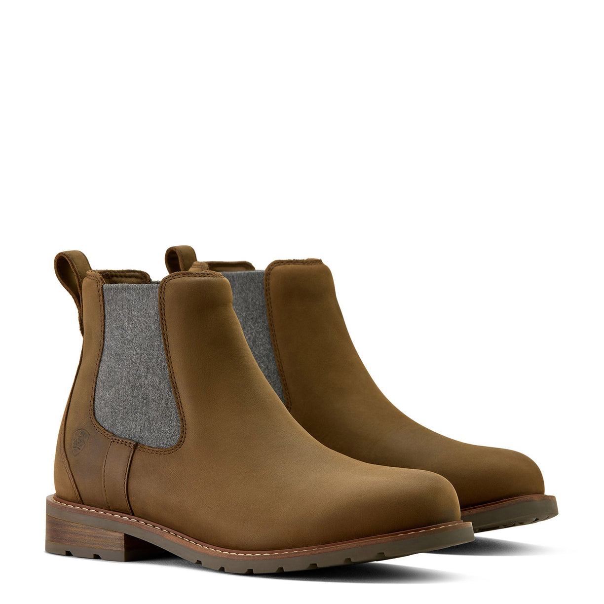 Ariat Men's Wexford Waterproof Chelsea Boot in brown leather - Pair