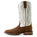 Ariat Men's Ricochet Cowboy Boot in brown and cream leather - Side