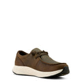 Ariat Men's Buckeye Waterproof Shoe in dark brown leather with brown lizard print - Front