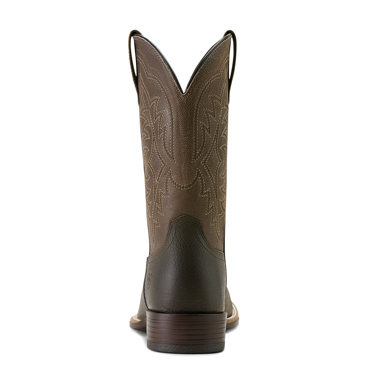 Ariat Men's Ryden Ultra Cowboy Boot in smoky brown leather - Heel