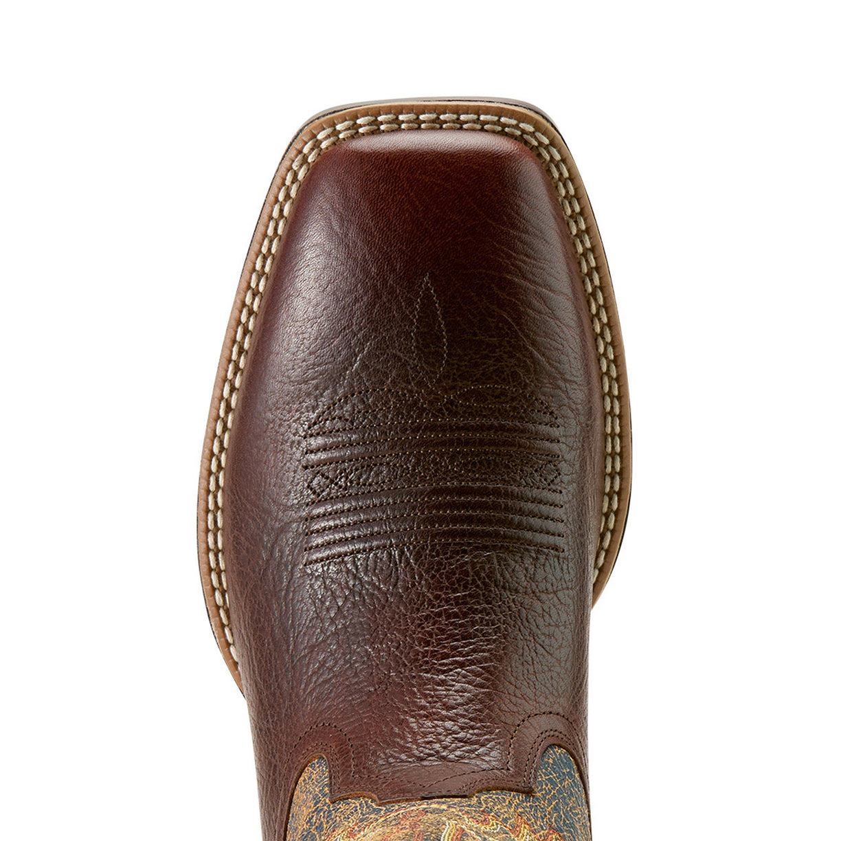 Ariat Men's Ryden Ultra Cowboy Boot in dark brown leather - Toe