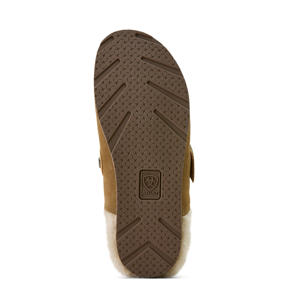 Ariat Women's Country Mule Sherpa Slipper in ranch brown suede - Sole