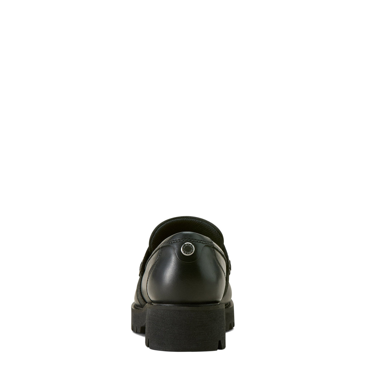 Ariat Women's Stratford Lug Loafer in black leather - Heel